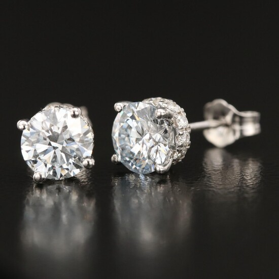 14K 2.60 CTW Lab Grown Diamond Stud Earrings