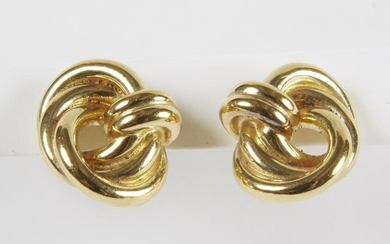 14K Pierced Knot Earrings