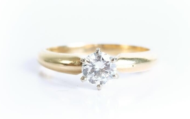 14K Yellow Gold Engagement Ring w/.50ct Diamond