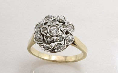 14KY and White Gold Diamond Ring