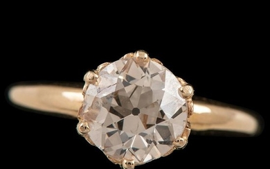 14k Gold Old European Cut Diamond Ring
