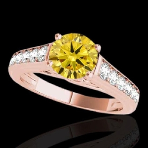 1.50 CTW Certified SI/I Fancy Intense Yellow Diamond