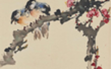 ZHAO SHAO'ANG (1905-1998), Plum Blossom and Two Birds