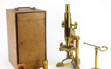 19th century brass microscope by Ross of London