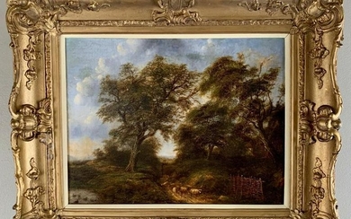 19thc. British School Oil, Pastoral Landscape