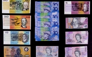 39pc Australia Banknotes UNC