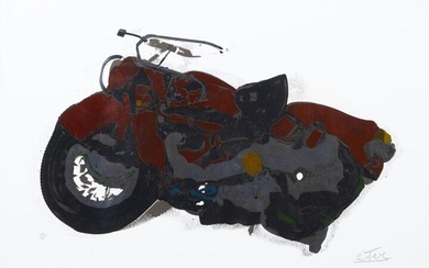 18-CÉSAR (1921-1998) Moto compressée Sérigraphie…