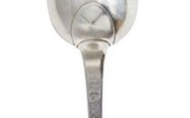 18-Silver stew spoon decorated with a count's coat...