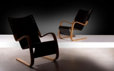 Alvar AALTO 1898 - 1976 Exceptionnelle paire de fauteuils mod.12 - 1934