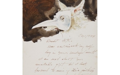 ANDREW WYETH | LETTER WITH NOME IN VENETIAN MASK