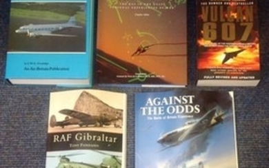 Aviation Book collection including six book titles. Titles included are Vulcan 607 paperback by Rowland White, Raf Gibraltar......