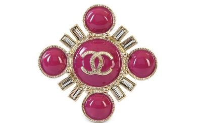Chanel Pink Enamel Brooch