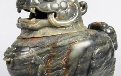 Chinese Hardstone Mythical Beast Censer
