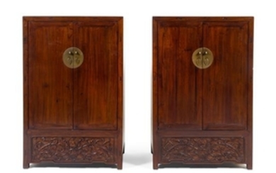 * A Pair of Chinese Hardwood Storage Cabinet, Fangjiaogui