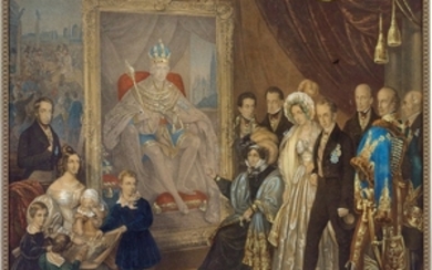 Emperor Ferdinand I and his family behold the portrait of the late Emperor Francis I