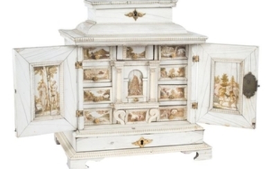 An important german wooden chest covered in ivory …