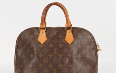 LOUIS VUITTON Alma handbag in monogram canvas and natural leather...