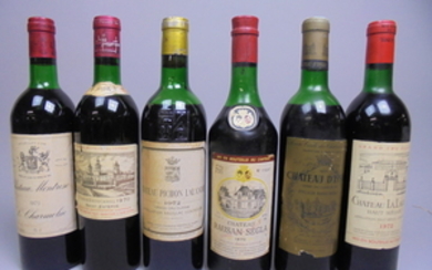 Mixed lot Bordeaux 1970/1971/1972/1975