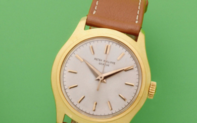 Patek Philippe. An 18K gold manual wind wristwatch with centre seconds