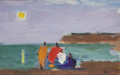 PAUL RESIKA, (American, b. 1928), On The Beach