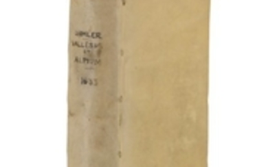 SIMLER. Josiae Simleri Vallesiae et Alpium descriptio. Lugduni Batavorum, 1633. 1 vol. petit in-16 plein vélin ivoire sous emboîtage