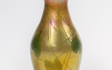 Tiffany Studios Gold Favrile "Heart and Vine" Vase