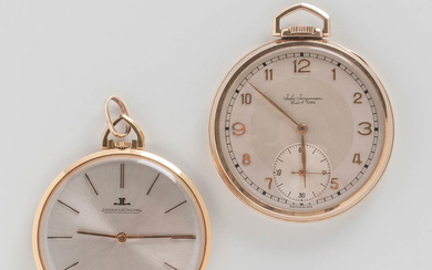Two Gold "Thin" Open-face Watches