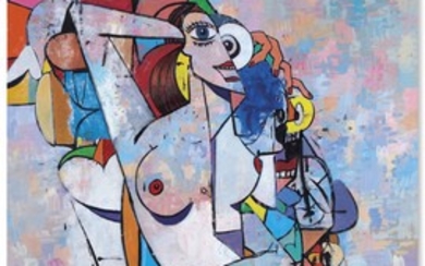 George Condo (b. 1957), Nude and Forms