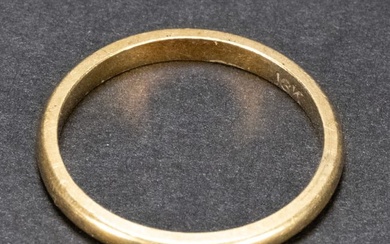18k Gold Wedding Ring Band