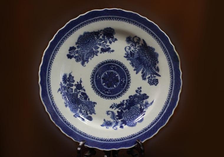 18th.C Chinese Blue and White Porcelain Plate