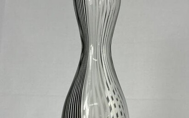 1950s Dino Martens Murano Mezza Filigrana Vase