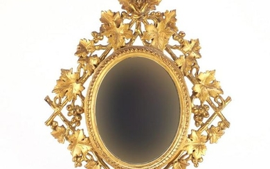 19th century Italian Florentine mirror carved with