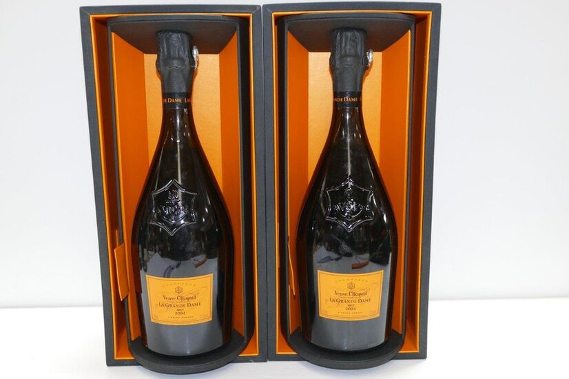2 Btles Champagne Veuve Clicquot Ponsardin La Grande...