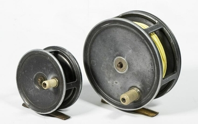 (2) ENGLISH 'CONQUEST' FLY CASTING REELS, 1930S VINTAGE