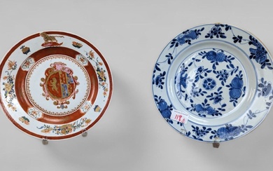 2 assiettes Chine vers 1800 - 22 et 21 cm