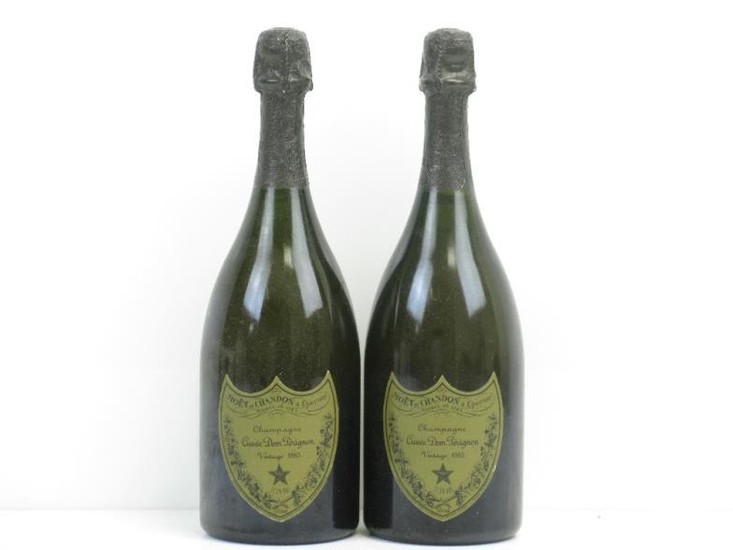 2 bottles of Dom Perignon 1985 Vintage Champagne (levels...