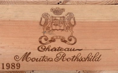 Château Mouton Rothschild 1989 Pauillac 12 bottles owc 19.5/20 Jancis...