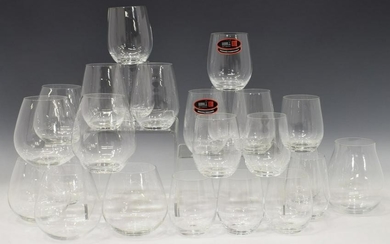 (24) RIEDEL 'O' COLORLESS STEMLESS WINE GLASSES