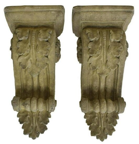 2)VICTORIAN STYLE ARCHITECTURAL CAST STONE CORBELS