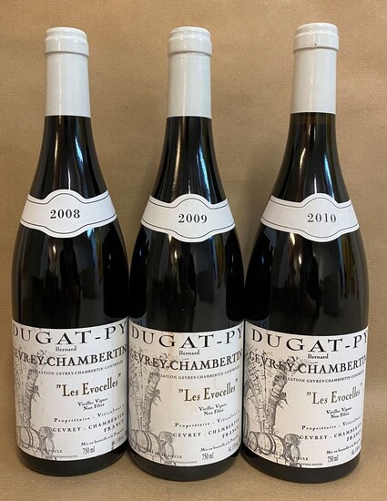 3 bouteilles GEVREY-CHAMBERTIN "Les Evocelles",...