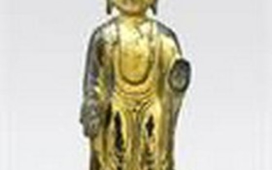 Standing Buddha on septagonal lotus base, Sinotibetan