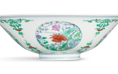 A FINE FAMILLE-ROSE AND DOUCAI BOWL MARK AND PERIOD OF YONGZHENG