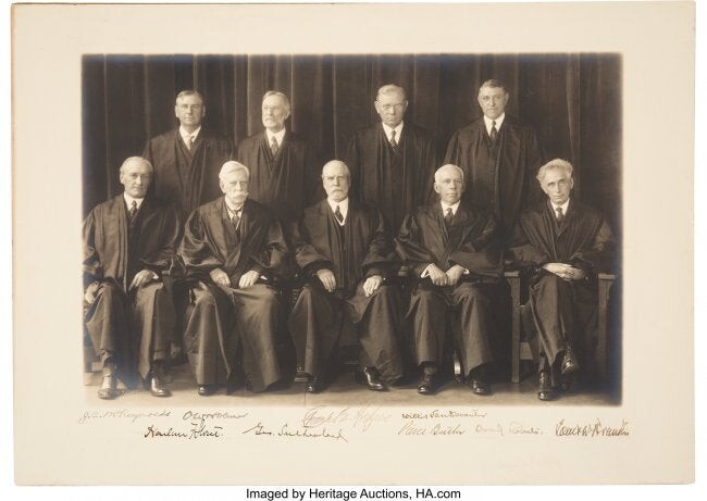 47018: Charles E. Hughes Supreme Court Photograph Signe