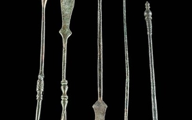 5 Roman Brass & Bronze Medical Implements