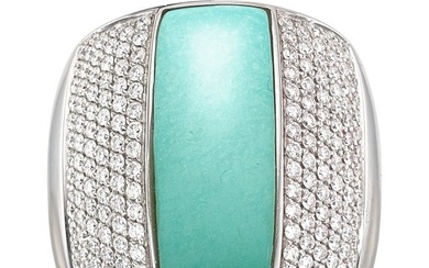 55118: Preziosismi Turquoise, Diamond, White Gold Ring