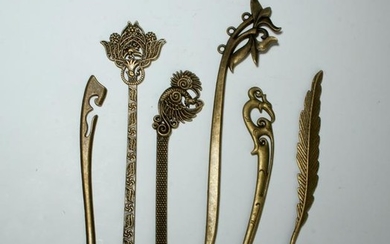 6 DECORATIVE CHINESE HAIRPINS