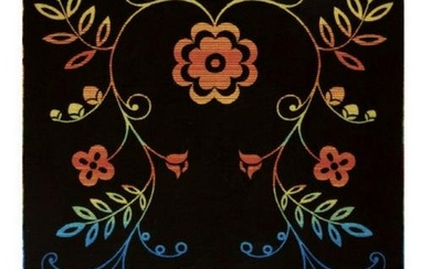 60" x 80" Floral Pattern Woven Blanket By Sharifah Marsden