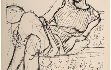Richard Diebenkorn (1922-1993), Seated Woman in a Striped Dress, from Seated Woman series (1965)