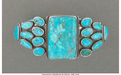 70018: A Navajo Bracelet c. 1940 silver, turquoise