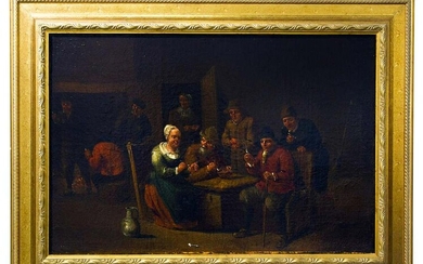Flemish painter of the 18thCentury. Smokers indoor.